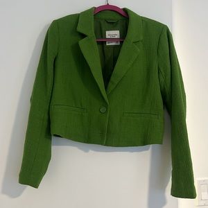 Monochrome crop blazer and matching top